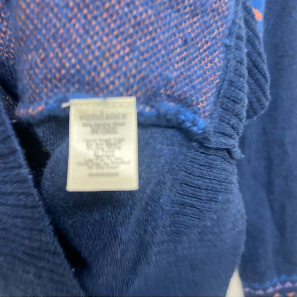 Sundance Blue Multi-Pattern Wrap Sweater - Picture 5 of 13